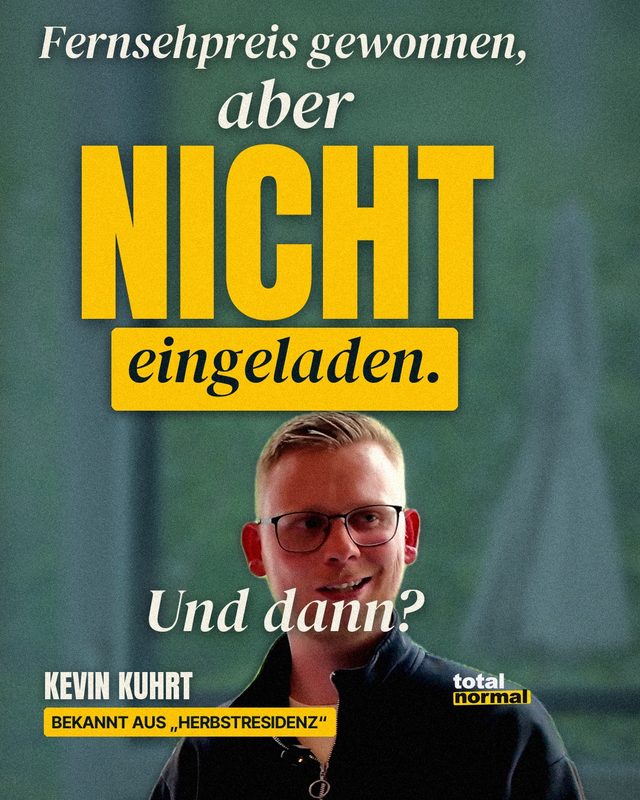 Reel: Kevin Kuhrt hat den Fernsehpreis gewonnen, war aber nicht eingeladen